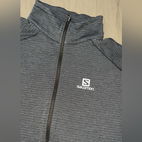 Salomon Ribbed Outline Half Zip Pullover - Dark Blue - Picture 5 of 7